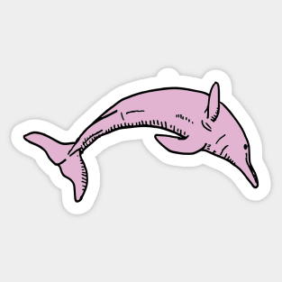 Pink river dolphin Sticker